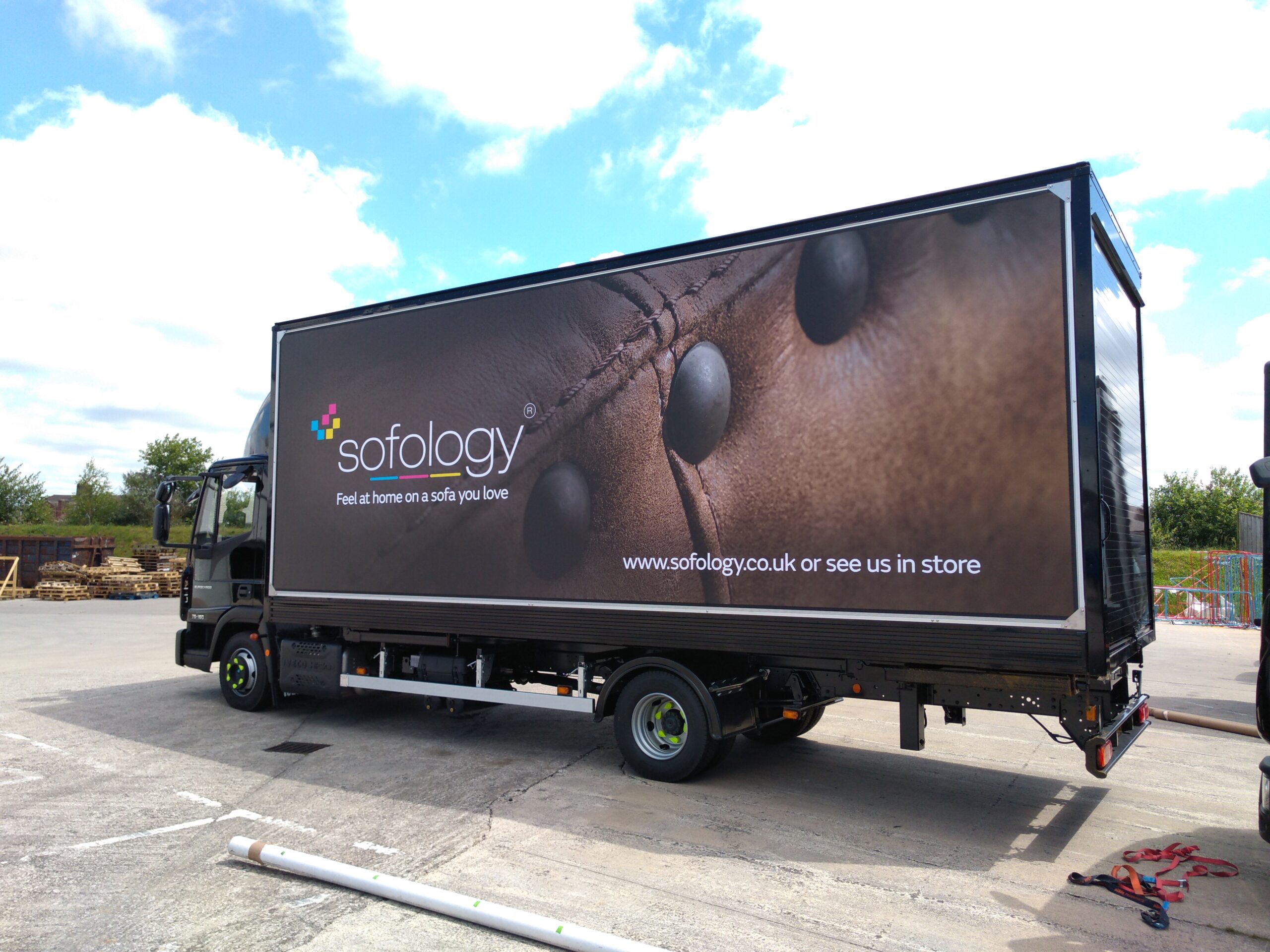Sofology Delivery Van | Luton Box Van Graphics | Commercial truck and lorry signage