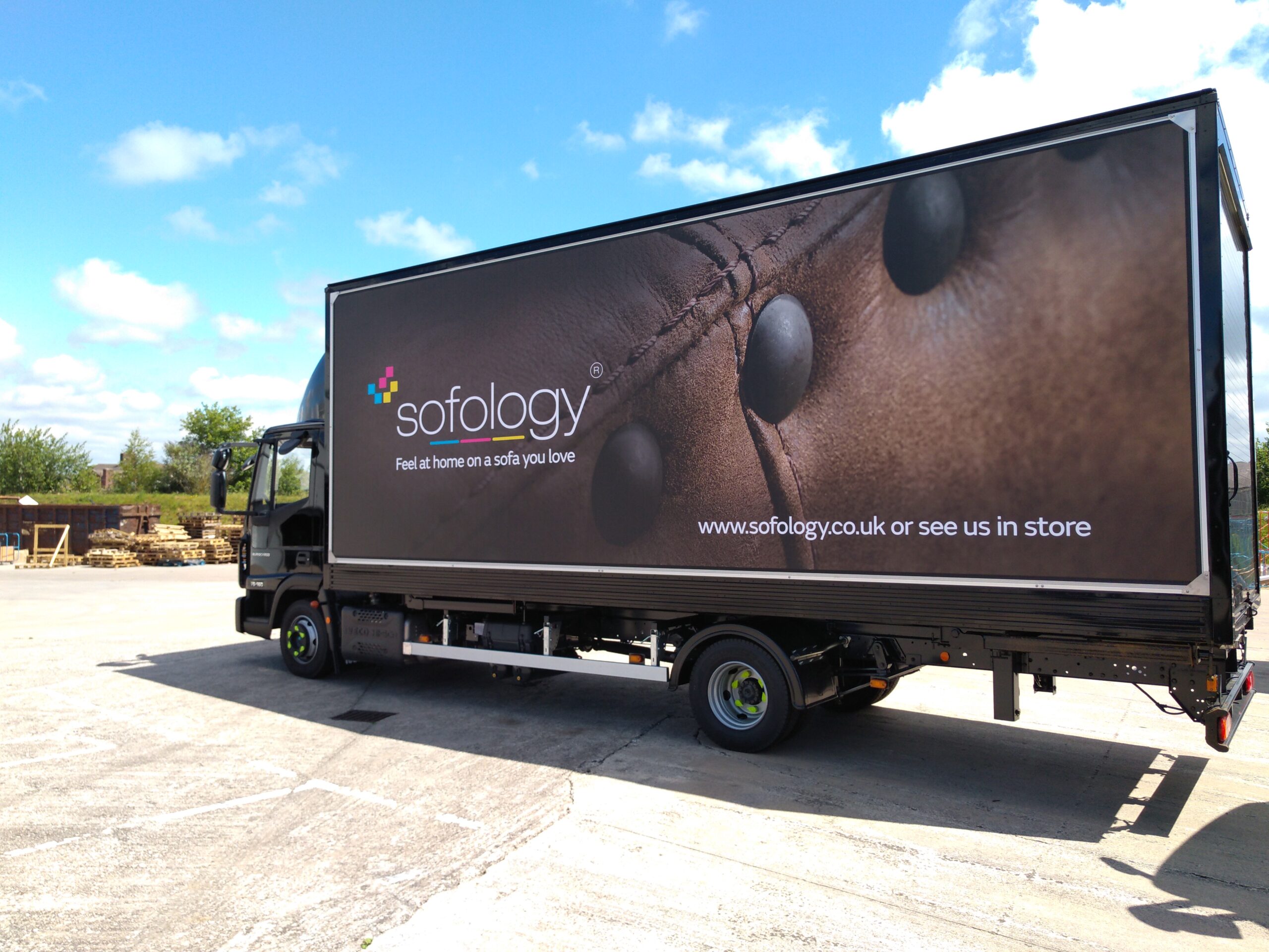 Sofology Delivery Van | Luton Box Van Graphics | Commercial truck and lorry signage